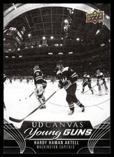 2023-24 Upper Deck UD Canvas Young Guns Hardy Haman Aktell Rookie Washington