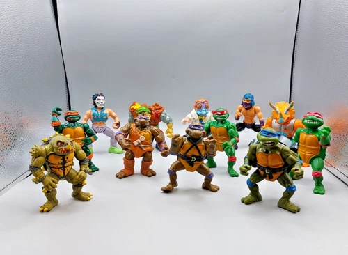 TEENAGE MUTANT NINJA TURTLES TMNT FIGURES VTG 80's 90's Lot Of 12