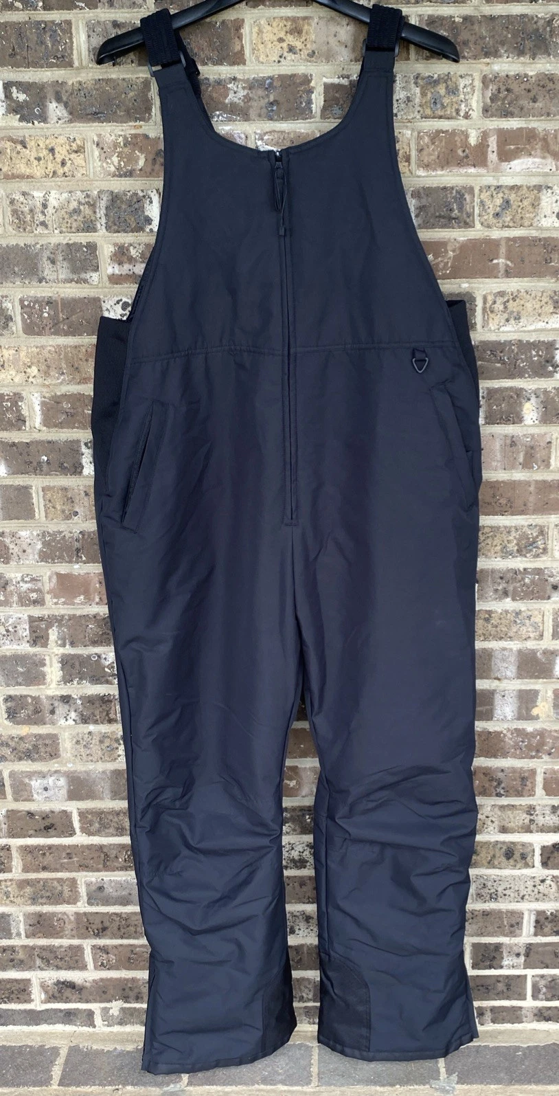 Sportneer Men's Pants Insulated Snow Bibs Overalls Black 2XL Adjustable Straps