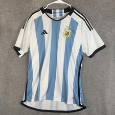 Argentina Shirt Mens XL Blue White Soccer Football Jersey Adidas AEROREADY
