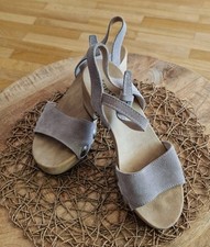 Softclox Eilyn Kaschmir 40 Sandaletten Sandalen helles Taupe Beige Wie neu