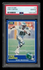 1989 Score Set-Break # 72 Cris Carter PSA 10 GEM MINT