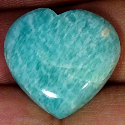 26.60Cts Natural Amazonite Heart Cabochon Gemstone 22X23X6MM