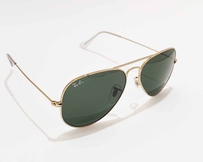 Ray-Ban Sunglasses RB3025 Aviator Classic Arista Gold Frame Green
