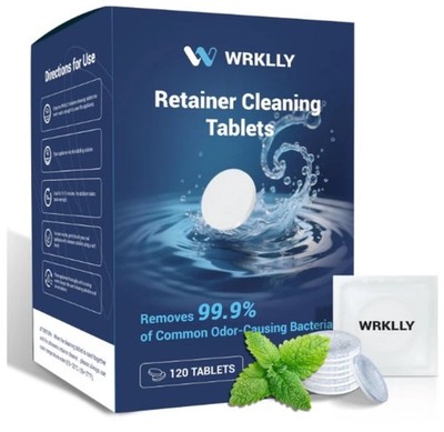 Retainer Cleaner Tablets 120 Denture Cleaning Tablets Invisalign WRKLLY
