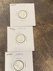 1941D, 1942D And 1943 D Mercury 10c Silver Dimes Lot of 3 - High Grade