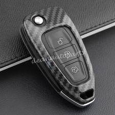 Funda con llave abatible de fibra de carbono para Ford Escape Focus Kuga