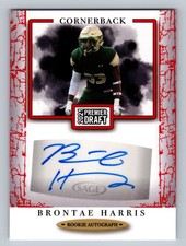 Brontae Harris 2021 SAGE Premier Draft Rookie Auto Red #A130 UAB Blazers