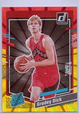 2023-24 Donruss Holo Red & Gold Laser #247 Gradey Dick RC - Toronto Raptors