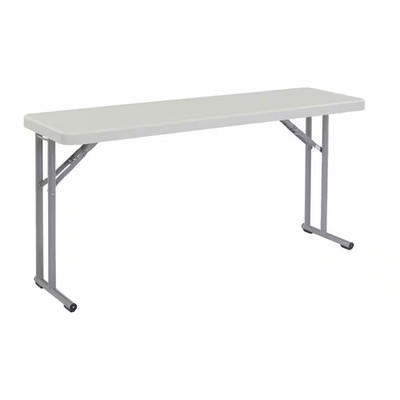 60 In. Grey Plastic Smooth Surface Folding Seminar Table