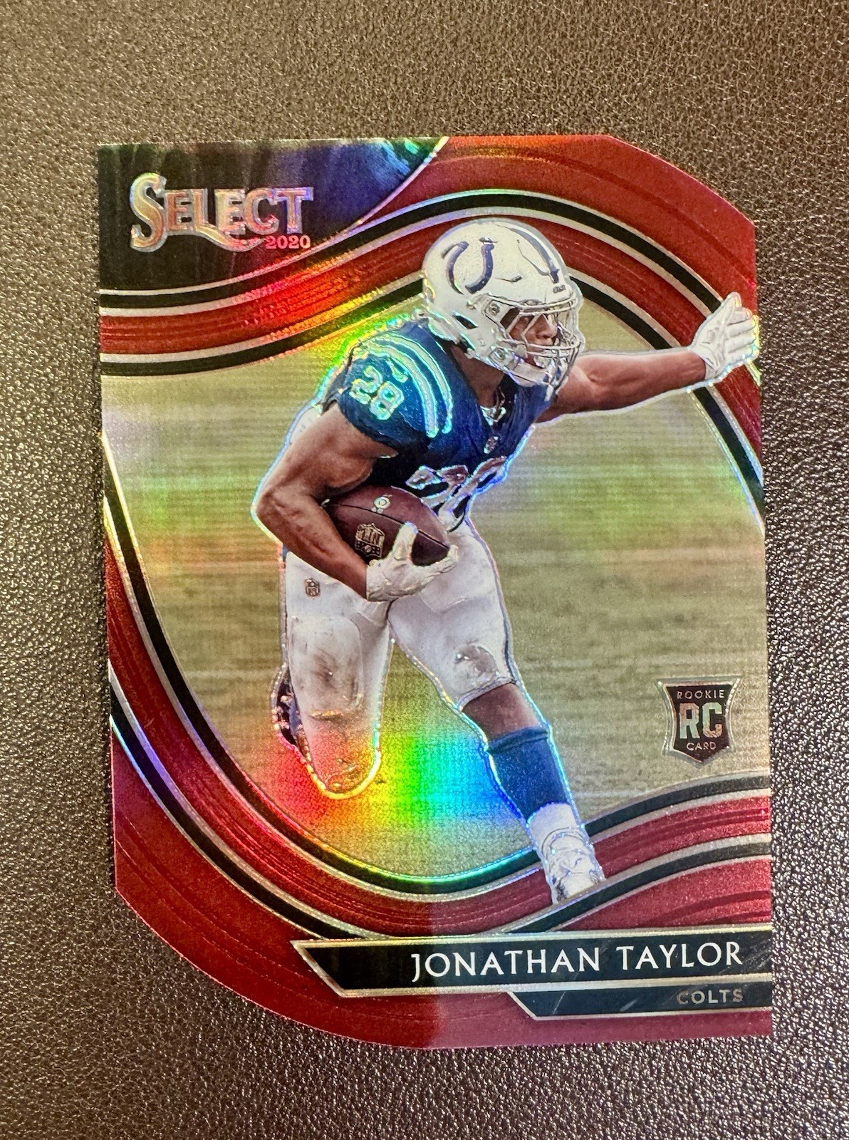 2020 Select JONATHAN TAYLOR Field Level Red Die Cut Silver Prizm #353 RC SP