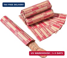 Sumerfnt Penny Coin Wrappers Pennies Only Flat Penny Rolls 100 PCS