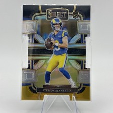 2023 Panini Select - Concourse Stetson Bennett #55 Black & Gold Prizm Die-Cut RC