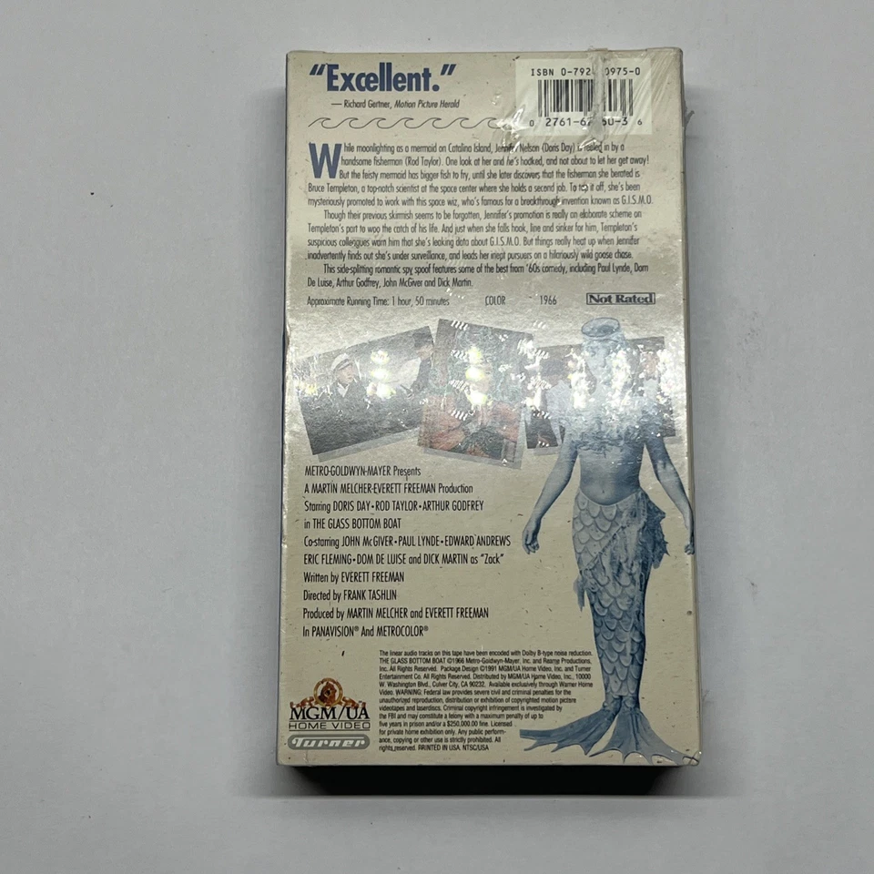 The Glass Bottom Boat NEW SEALED VHS, 1991: Doris Day & Rod Taylor - Image 2 of 4