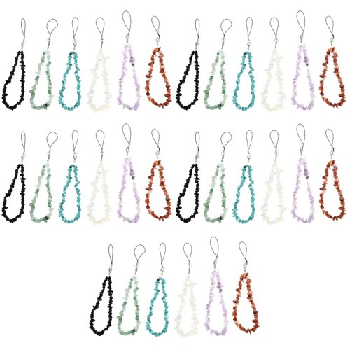 5 Count Mobile Phone Straps Beaded Lanyard Chain Pendant Necklace - Picture 4 of 12