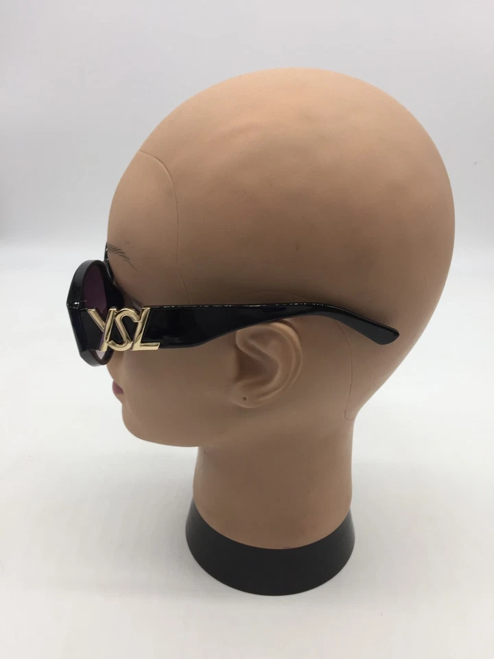 Gafas de sol Saint Laurent para mujer con montura negra de diseñador 59-15-140 lentes moradas Foto 4 de 4