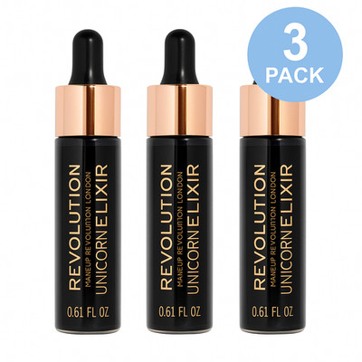 Revolution Unicorn Elixir Liquid Highlighter 0.61 oz 3 Pack New