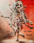 Dennis Rodman Signed Photo 11x14 METALLIC Pistons Bulls Worm Autograph HOF JSA