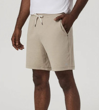 Vuori Ponto Performance Shorts 7" - V344 - S Small - TRUFFLE HEATHER Beige Brown