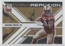 2009 Donruss Elite Chain Reaction Gold 281/899 Vernon Davis #18 0b0