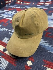 Vintage Filson Tin Cloth Strapback USA Made MiUSA Strapback Hat Cap Hunting Fish