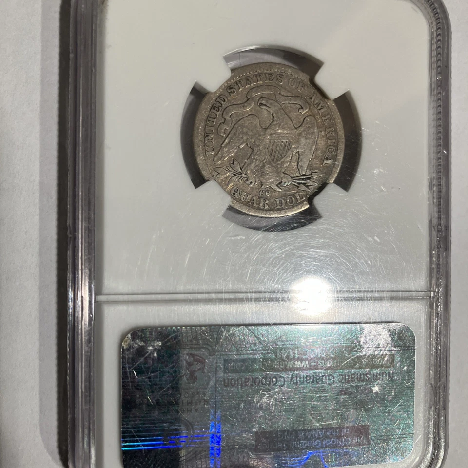 1877 CC 25C. VG 10. NGC Certified Beautiful Coin Free Shipping In The US - Image 2 of 2