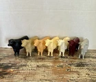 Lot Of Seven Hartland Vintage Plastic Cows Use With Tonka F4