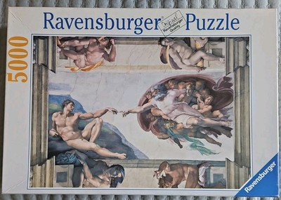 Ravensburger 5000 Pc Jigs: Michelangelo Creation of Adam OB Complete