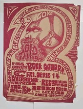 1967 Rock Quarry Psychedelic Concert Poster/Handbill Don Ryder Vintage Art Rare