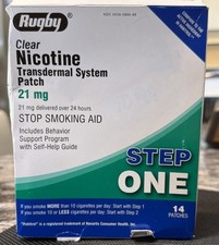 Rugby Clear Nicotine Patches Transdermal System Smoking Quitting Aid FAST SHIP