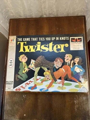 VINTAGE  1966 Twister Game by Milton Bradley , No. 4645 ORIGINAL Box COMPLETE