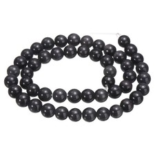 48pcs Black Cat's Eye Stone Beads 8mm Round Crystal Loose Bead
