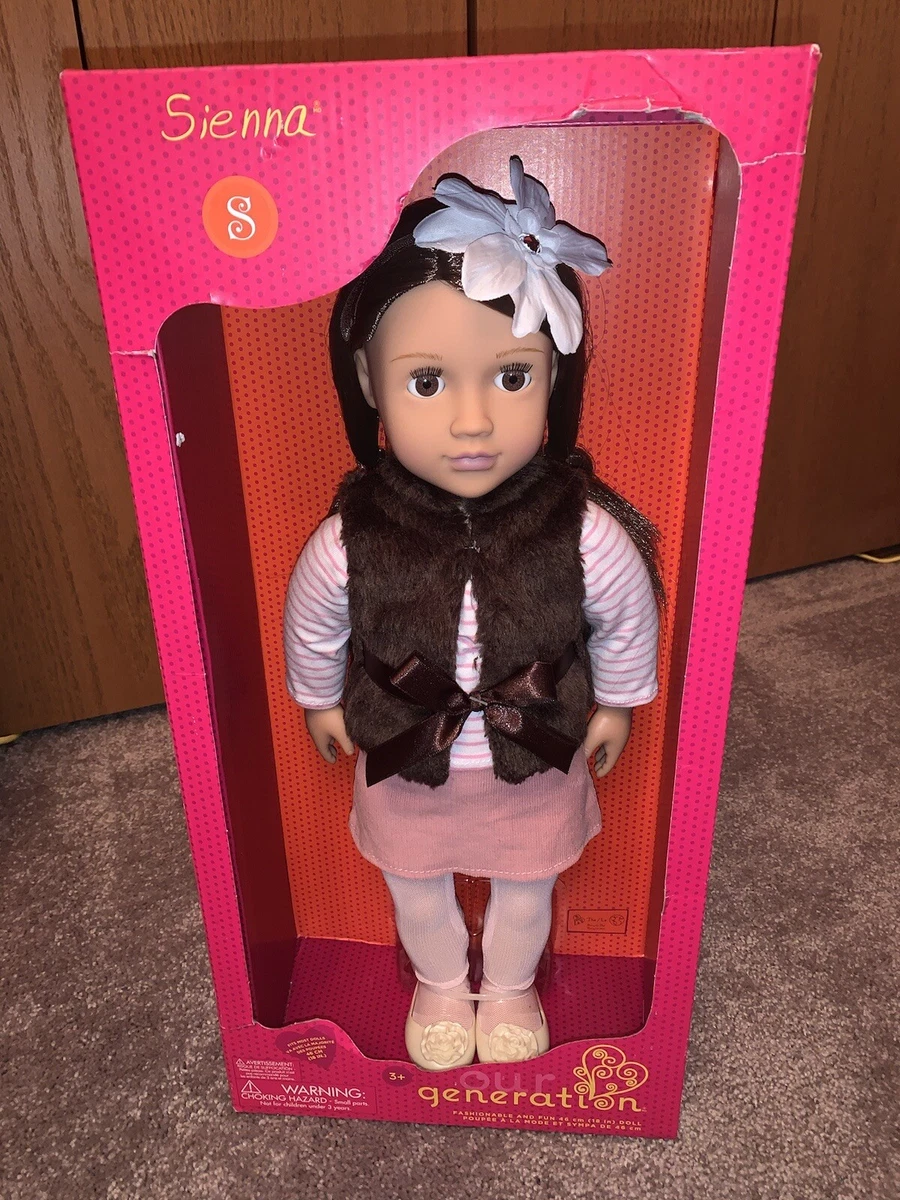 Our Sienna 18&#034; Doll Brown Hair Sleepy Eyes New eBay