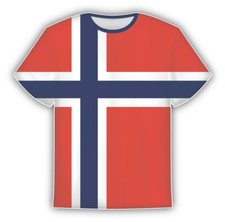 Norway Flag Sticker In The Form Of T Shirt Vinyl Sticker Decal