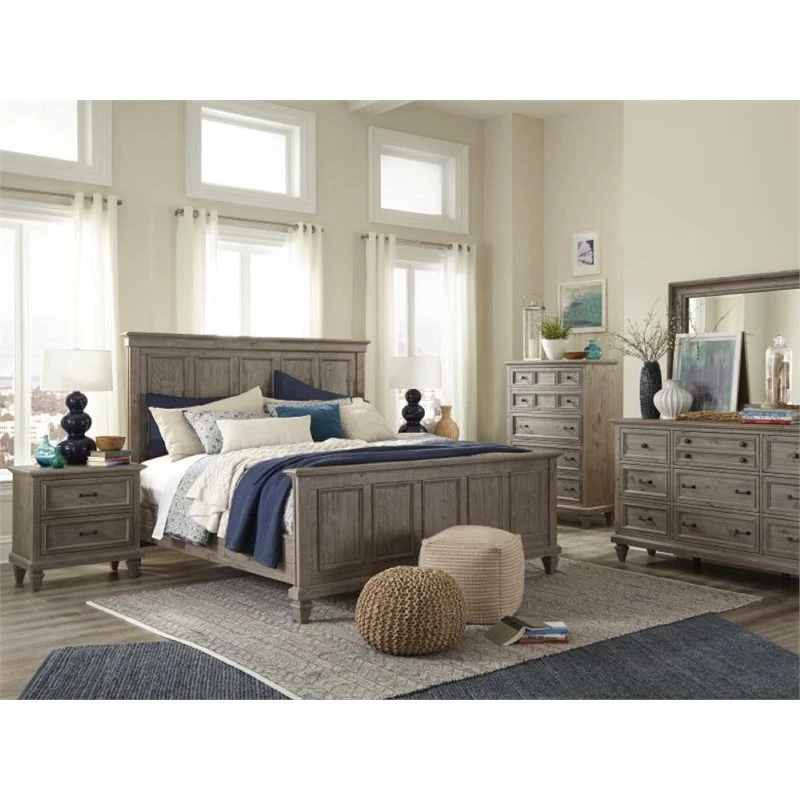 Cama Magnussen Lancaster King Panel en Gris Cola de Milano Foto 4 de 4