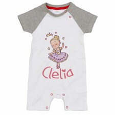 Pagliaccetto neonata personalizzato con nome baby ballerina