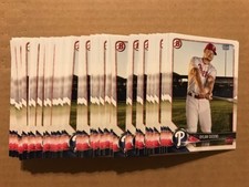 Lot (80) DYLAN COZENS Phillies 2018 Bowman Baseball paper base prospect cards