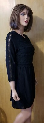 dolce vita black lace dress 2000s Mangano Lace Black Dress Dolce Vita Hub