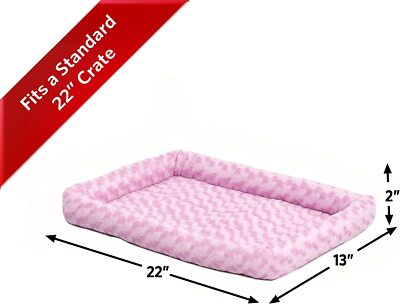 Pet Bed With Padded Polyester Bolster Cushion And Faux Fur For Dogs And Cats