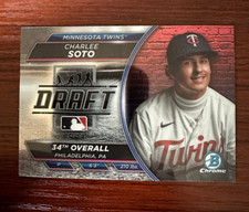 2023 Bowman Draft Chrome Charlee Soto #BDN-4 Draft Night Prospects Twins