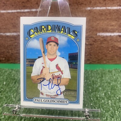 2021 Topps Heritage High Number Auto Paul Goldschmidt #ROA-PG Nicely Centered SP