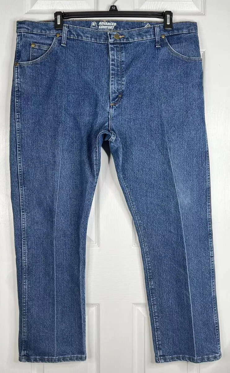 Mens Wrangler Jeans 47 Regular Fit Advanced Comfort Stretch Size