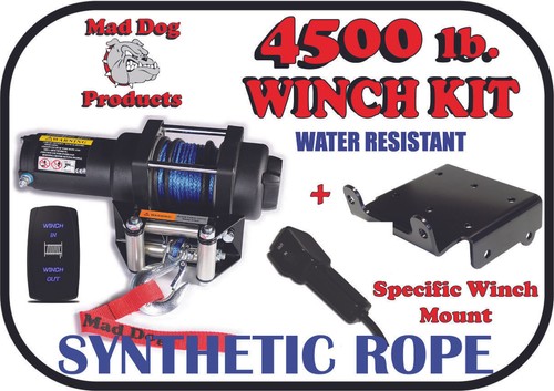 KFI 72" Poly Blade Complete Plow Kit w/ Mad Dog 4500# 16-24 Can-Am Defender HD10 - Picture 2 of 8