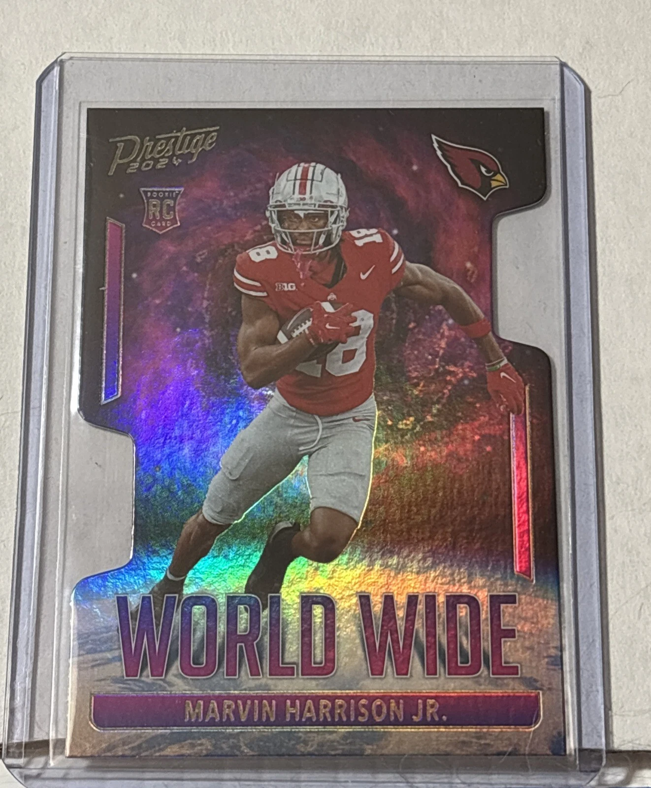 Marvin Harrison Jr. 2024 Prestige World Wide Case Hit #WW-MHJ Cardinals Rookie