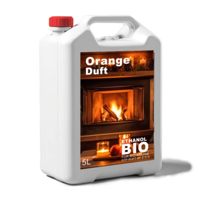 DTPSOFT Bioethanol Premium TOP Tischkamin Ethanolkamin Kaminethanol ORANGENDUFT