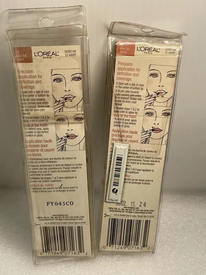 Nuevo (4) Pincel de labios L'OREAL Makeup Artiste 100 % natural **LEER POR FAVOR SE VENDE COMO ESTÁ Foto 2 de 4