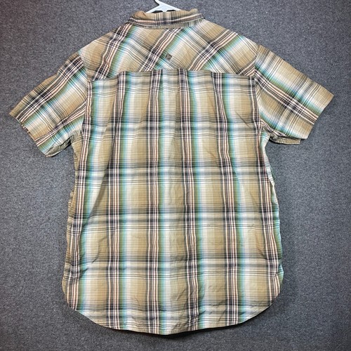 PRANA Shirt Adult Extra Large Plaid Short Sleeve Button Up Casual Outdoor Mens. - Picture 10 of 13