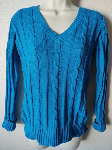 Old Navy Turquoise Blue Pullover Cable 