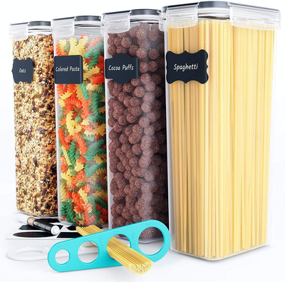 Typutomi 4 Pcs Noodle Storage Box Plastic Pasta Storage Container ...