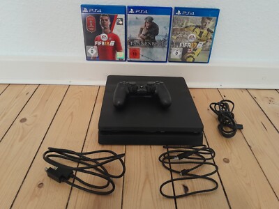 Sony PlayStation 4 Slim 500GB Spielkonsole - Schwarz  plus 3 Spiele